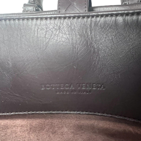 Bottega Veneta Bottega Veneta Intrecciato Roma Hand Shoulder Bag Brown Leather
