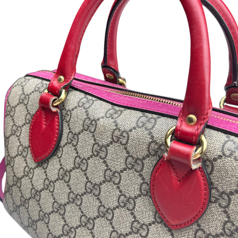 Gucci Multicolor GG Supreme Canvas Boston Handbag Small