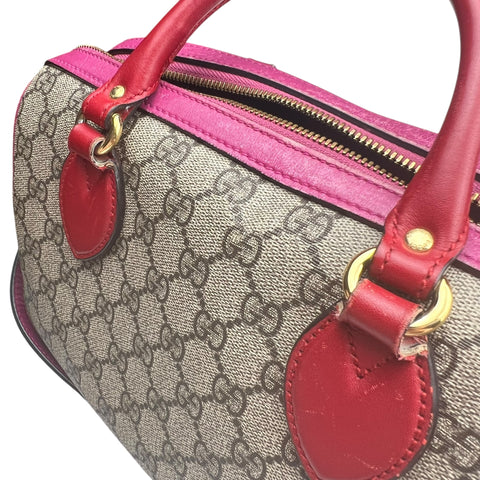 Gucci Multicolor GG Supreme Canvas Boston Handbag Small