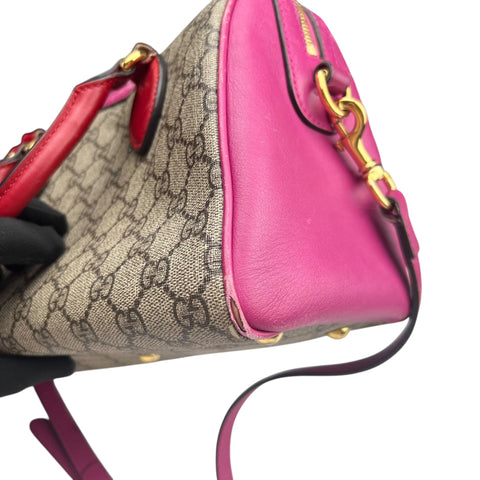 Gucci Multicolor GG Supreme Canvas Boston Handbag Small