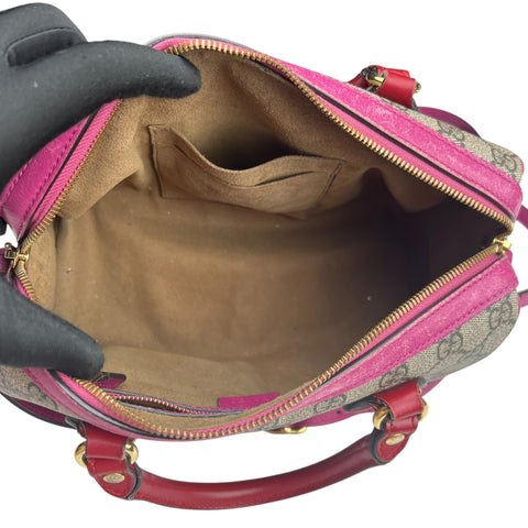 Gucci Multicolor GG Supreme Canvas Boston Handbag Small