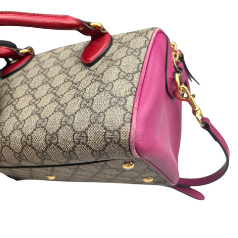 Gucci Multicolor GG Supreme Canvas Boston Handbag Small