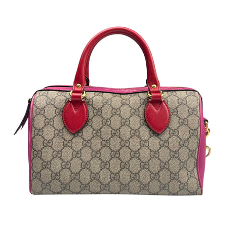 Gucci Multicolor GG Supreme Canvas Boston Handbag Small