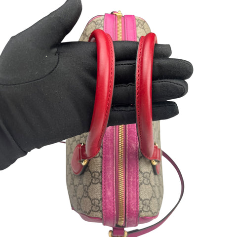 Gucci Multicolor GG Supreme Canvas Boston Handbag Small
