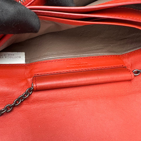 Bottega Veneta  Intrecciato Crossbody Bag Red