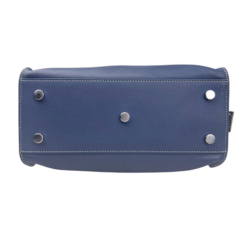 Saint Laurent Paris Saint Laurent Blue Leather Baby Monogram Cabas Tote