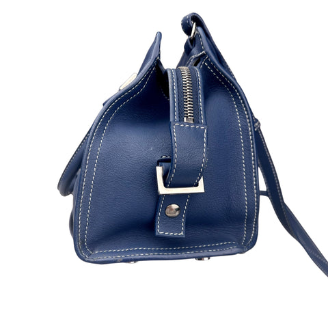 Saint Laurent Paris Saint Laurent Blue Leather Baby Monogram Cabas Tote