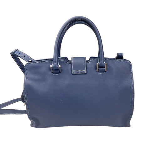 Saint Laurent Paris Saint Laurent Blue Leather Baby Monogram Cabas Tote