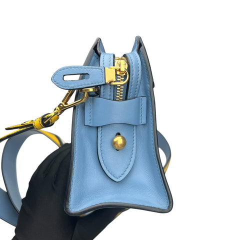 Prada City Calf Saffiano Esplanade Crossbody Bag Astrale Soleil