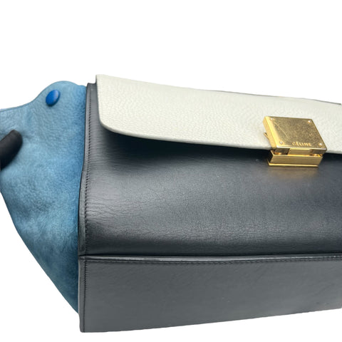 Celine Trapeze Multi-Color Leather/Suede Top Handle/Shoulder Bag