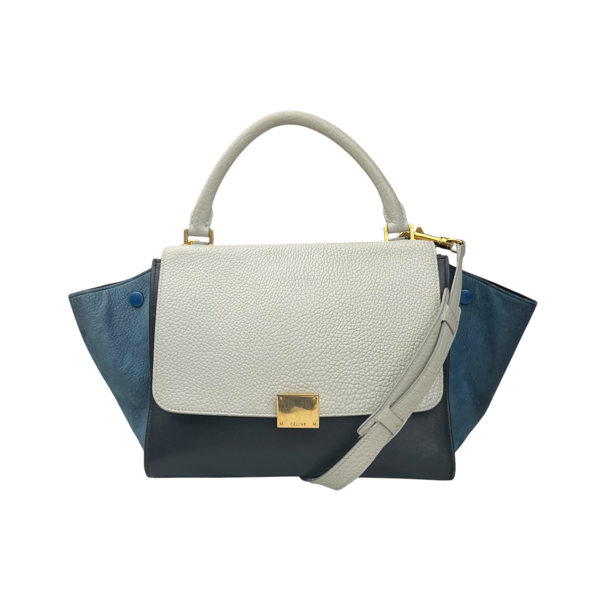 Celine Trapeze Multi-Color Leather/Suede Top Handle/Shoulder Bag