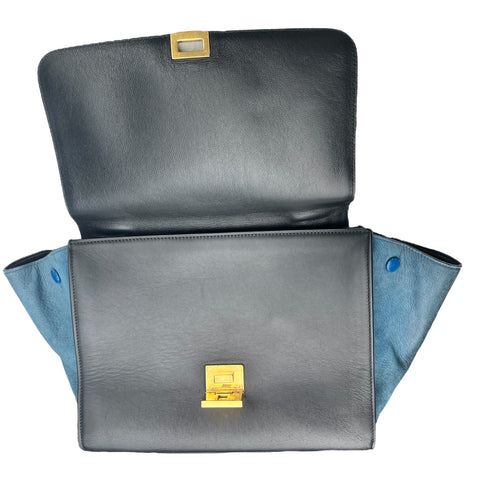 Celine Trapeze Multi-Color Leather/Suede Top Handle/Shoulder Bag