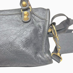 Pre-owned Balenciaga Chevre Gold Metallic Edge Hardware Mini City bag