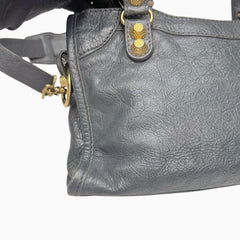 Pre-owned Balenciaga Chevre Gold Metallic Edge Hardware Mini City bag