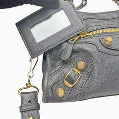 Pre-owned Balenciaga Chevre Gold Metallic Edge Hardware Mini City bag