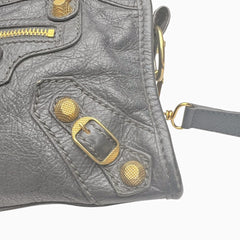 Pre-owned Balenciaga Chevre Gold Metallic Edge Hardware Mini City bag