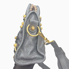 Pre-owned Balenciaga Chevre Gold Metallic Edge Hardware Mini City bag