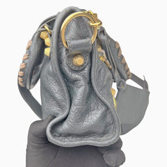 Pre-owned Balenciaga Chevre Gold Metallic Edge Hardware Mini City bag