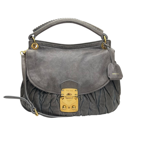 Miu Miu Sacca Con Pattina Pomice Matelasse Lady Tote Bag