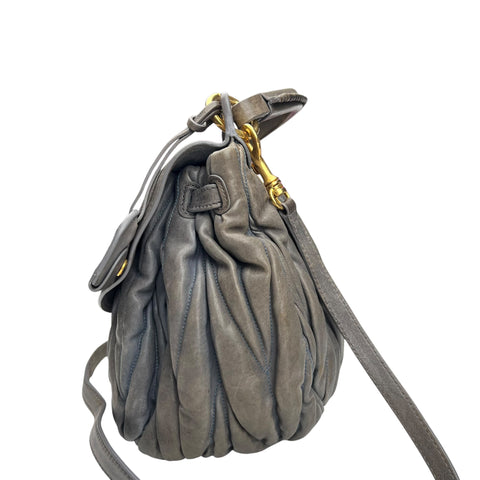 Miu Miu Sacca Con Pattina Pomice Matelasse Lady Tote Bag