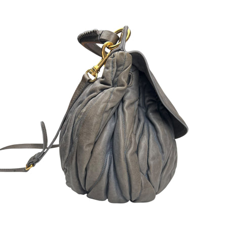 Miu Miu Sacca Con Pattina Pomice Matelasse Lady Tote Bag