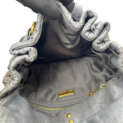 Miu Miu Sacca Con Pattina Pomice Matelasse Lady Tote Bag