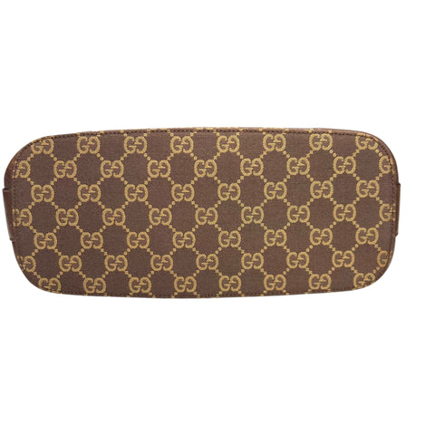 Gucci Brown/Tan GG Canvas and Leather Hobo