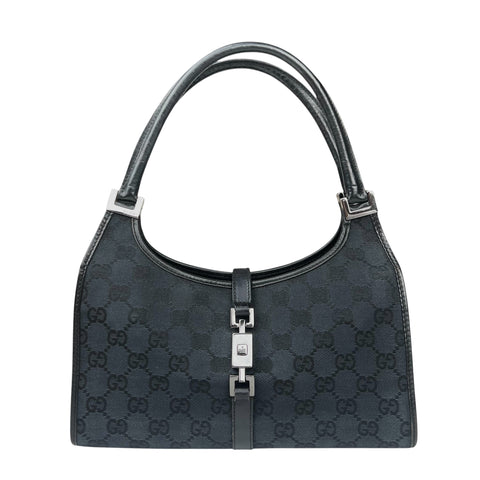 Gucci GG Canvas Jackie Shoulder Bag  Black