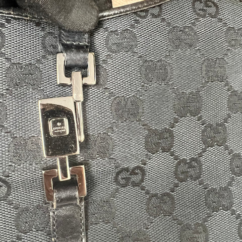 Gucci GG Canvas Jackie Shoulder Bag  Black