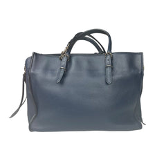 balenciaga-navy-blue-leather-papier-zip-around-tote-satchel-back