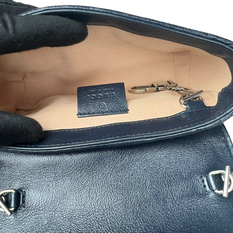 Gucci Multicolor Diagonal Quilted GG Canvas Marmont Small Shoulder Bag
