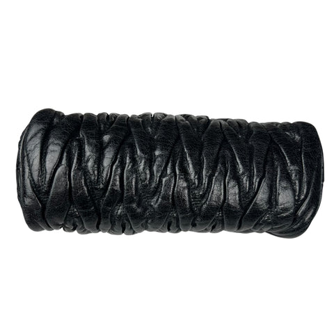 Miu Miu Black Matelassé Leather Shoulder Bag