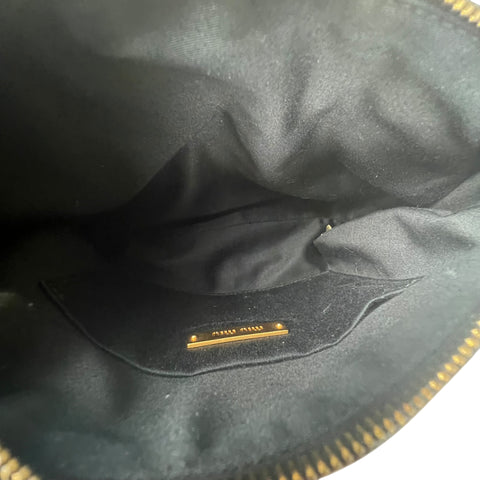 Miu Miu Black Matelassé Leather Shoulder Bag