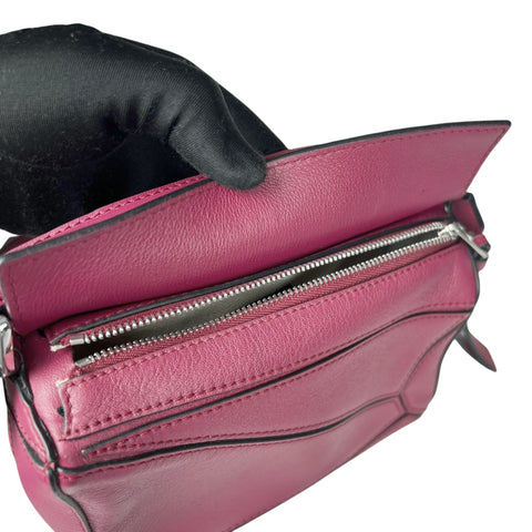 Loewe Preloved Puzzle Small Messenger Bag in Pink