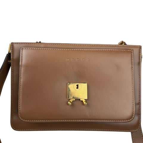 MARNI East/West Soft Trunk leather shoulder bag
