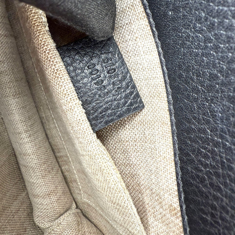 Gucci Handbag Bamboo Taurillon Leather Black Tote Bag Tophandlebag