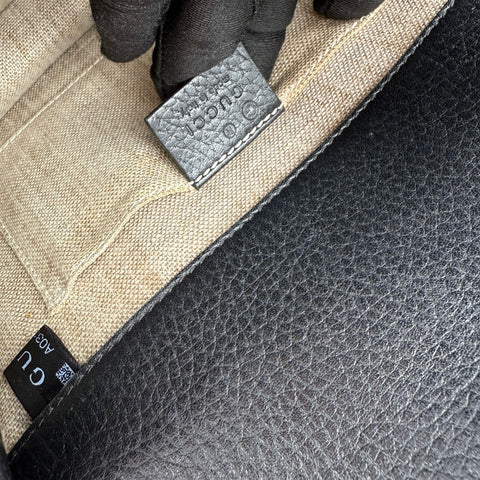 Gucci Handbag Bamboo Taurillon Leather Black Tote Bag Tophandlebag