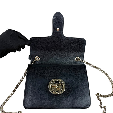 Gucci Handbag Bamboo Taurillon Leather Black Tote Bag Tophandlebag