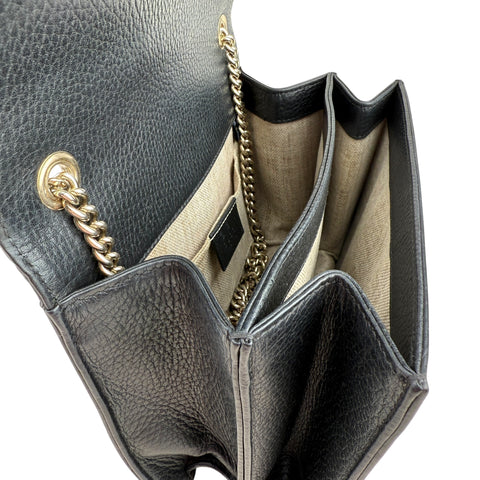 Gucci Handbag Bamboo Taurillon Leather Black Tote Bag Tophandlebag