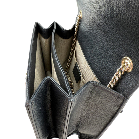 Gucci Handbag Bamboo Taurillon Leather Black Tote Bag Tophandlebag