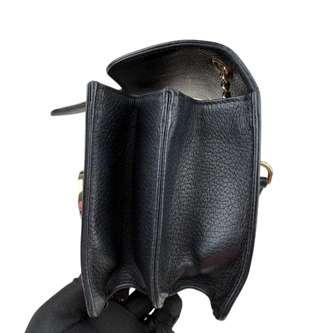 Gucci Handbag Bamboo Taurillon Leather Black Tote Bag Tophandlebag