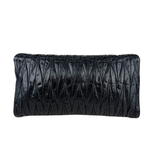 Miu Miu Black Matelassé Leather Shoulder Bag