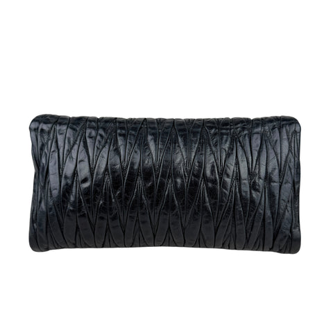 Miu Miu Black Matelassé Leather Shoulder Bag