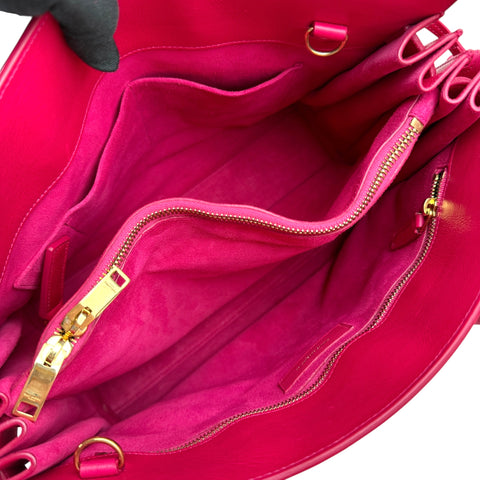 Saint Laurent Sac de Jour in Pink Calfskin Leather