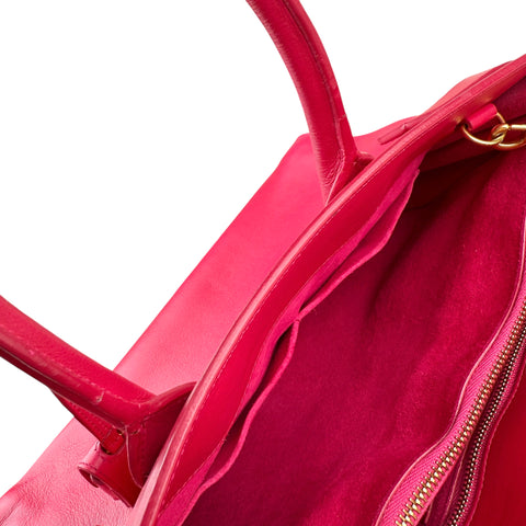 Saint Laurent Sac de Jour in Pink Calfskin Leather