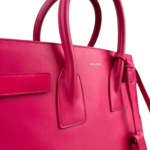 Saint Laurent Sac de Jour in Pink Calfskin Leather