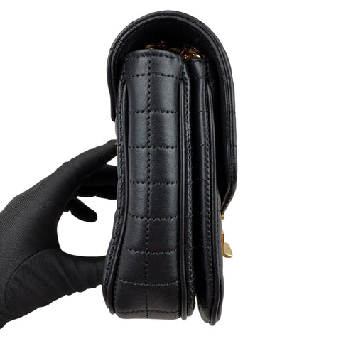 CELINE C Small Quilted Chain Shoulder Bag Near Mint