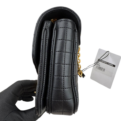 CELINE C Small Quilted Chain Shoulder Bag Near Mint