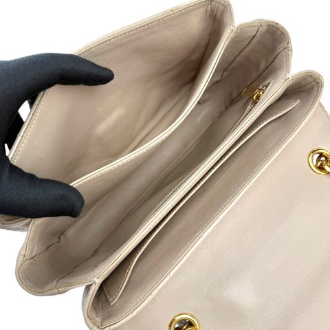 Celine Beige Quilted Leather Medium C Bag