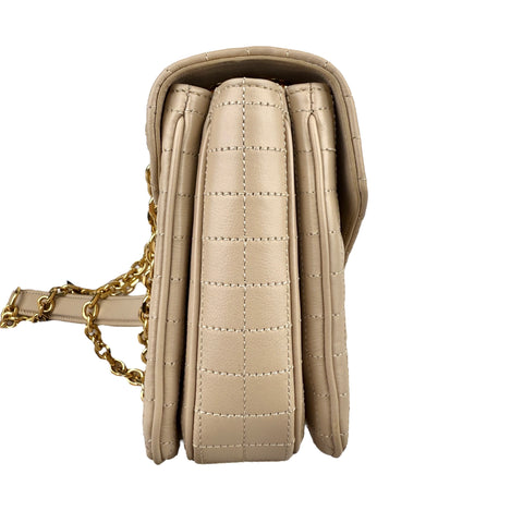 Celine Beige Quilted Leather Medium C Bag